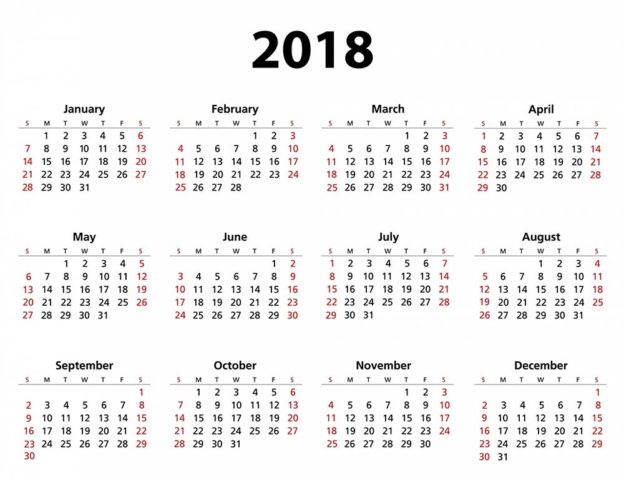 2018 calendar to print - Calendars